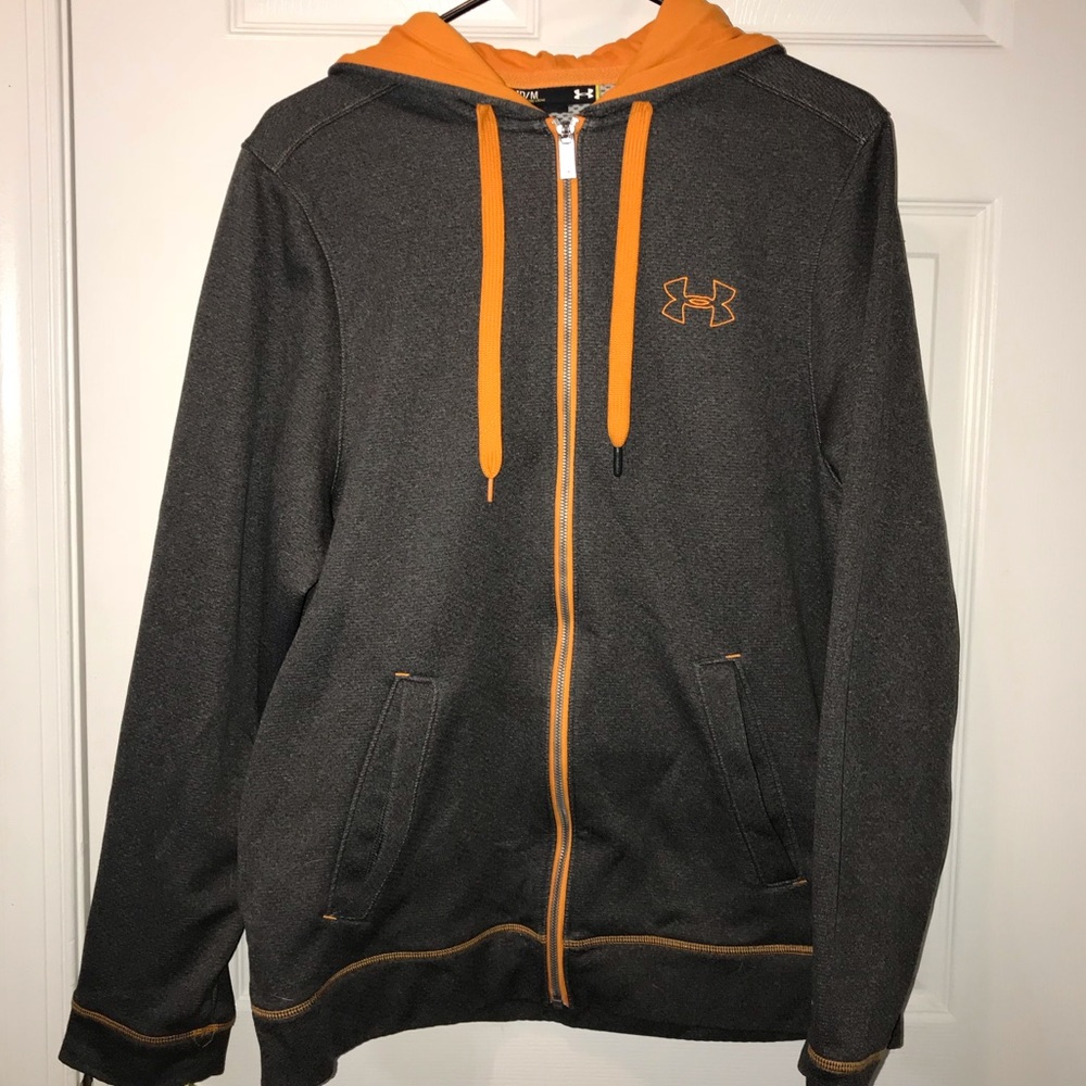 Under Armour Grey Zip Up Hoodie. Size Medium